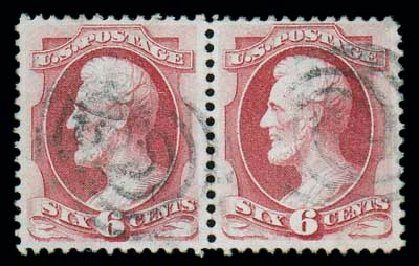US Stamp Values Scott Catalogue #148 - 6c 1870 Lincoln Without Grill. Matthew Bennett International, Dec 2007, Sale 323, Lot 346