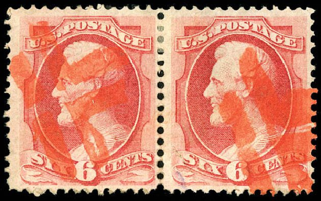 Value of US Stamp Scott Catalog 148: 1870 6c Lincoln Without Grill. Matthew Bennett International, Dec 2008, Sale 330, Lot 1626