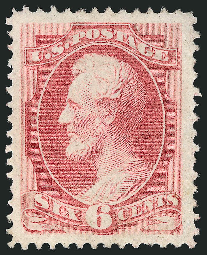 US Stamps Price Scott Catalogue #148 - 1870 6c Lincoln Without Grill. Robert Siegel Auction Galleries, Mar 2012, Sale 1019, Lot 506