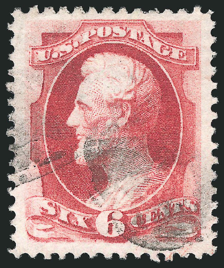 Value of US Stamps Scott Catalog # 148: 1870 6c Lincoln Without Grill. Robert Siegel Auction Galleries, Sep 2012, Sale 1027, Lot 56