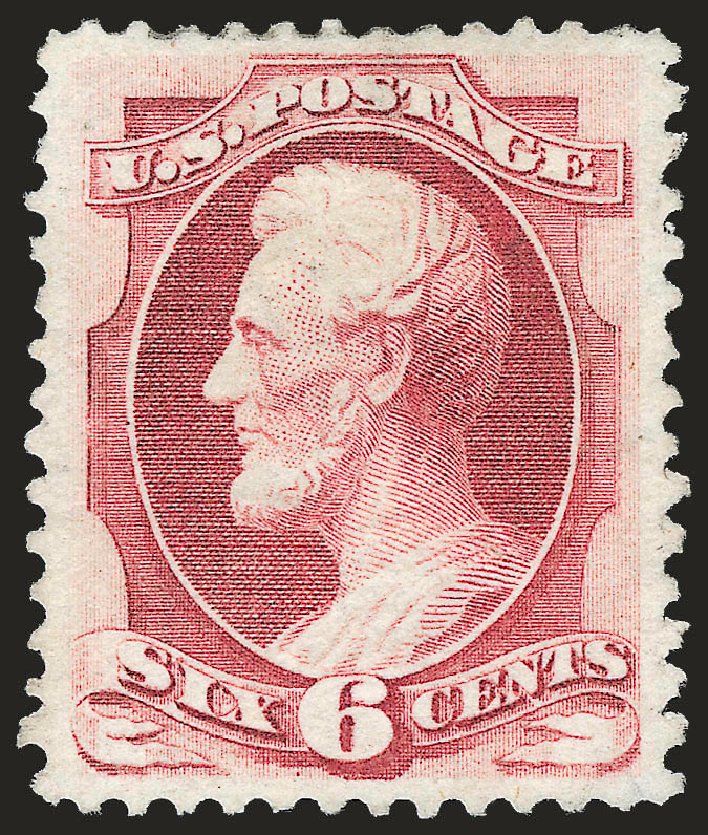 Value of US Stamps Scott Cat. #148 - 1870 6c Lincoln Without Grill. Robert Siegel Auction Galleries, Jun 2010, Sale 992, Lot 2226