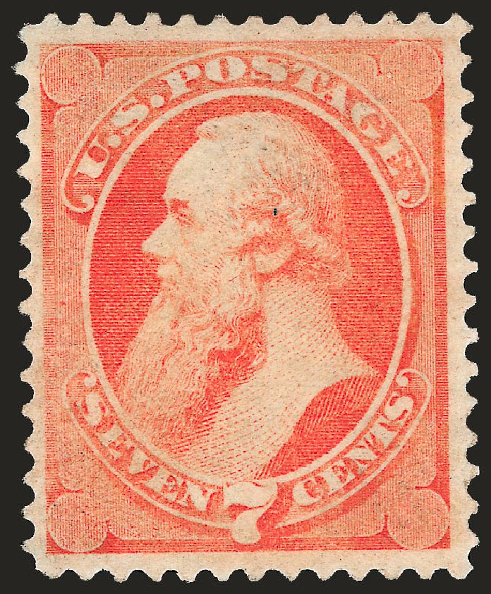Price of US Stamp Scott Catalogue #149 - 1871 7c Stanton Without Grill. Robert Siegel Auction Galleries, Dec 2008, Sale 967, Lot 4277