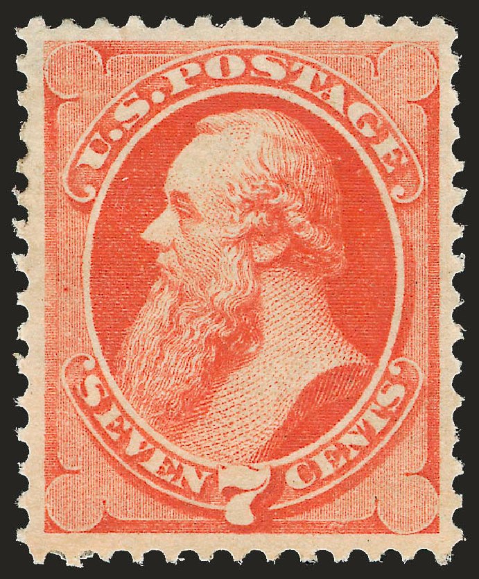 Costs of US Stamp Scott Catalog 149: 1871 7c Stanton Without Grill. Robert Siegel Auction Galleries, Dec 2009, Sale 978, Lot 1039