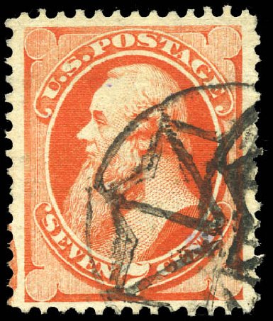 Price of US Stamps Scott Cat. #149 - 1871 7c Stanton Without Grill. Matthew Bennett International, Sep 2011, Sale 338, Lot 1821