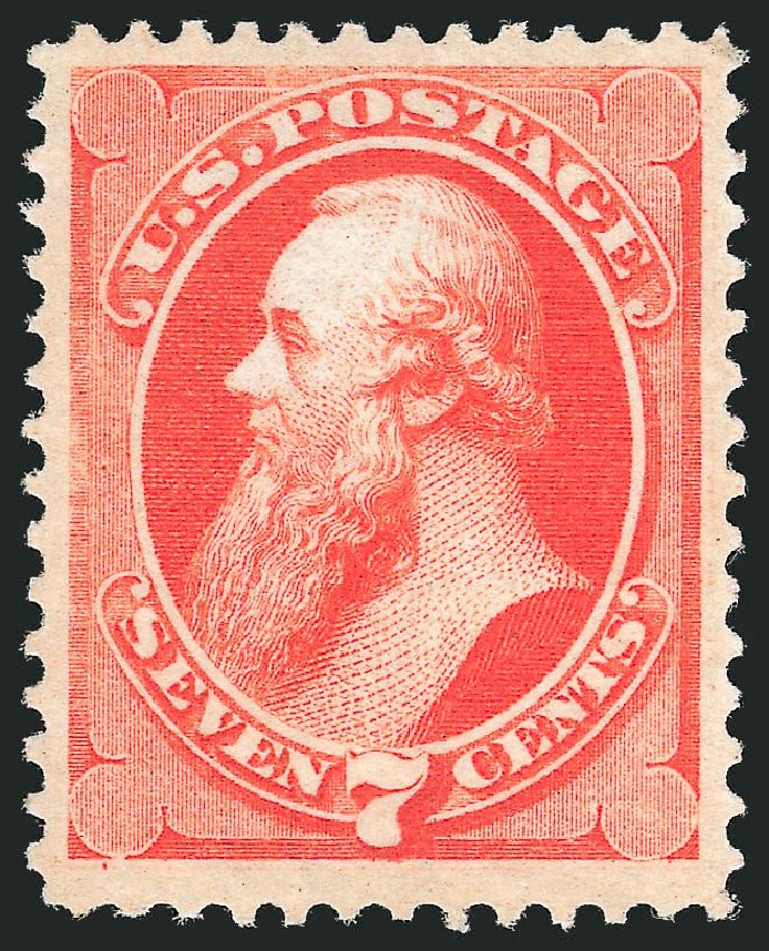 Price of US Stamp Scott Catalog #149: 1871 7c Stanton Without Grill. Robert Siegel Auction Galleries, Nov 2013, Sale 1061, Lot 3591