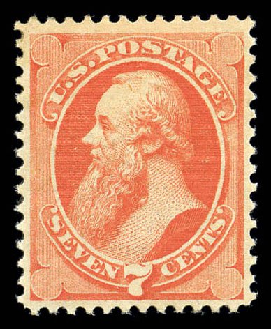 US Stamps Values Scott #149: 7c 1871 Stanton Without Grill. Matthew Bennett International, Sep 2010, Sale 331, Lot 514