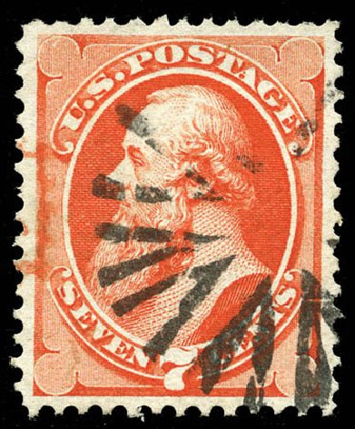 Cost of US Stamp Scott Catalogue # 149 - 1871 7c Stanton Without Grill. Matthew Bennett International, Mar 2012, Sale 344, Lot 4364