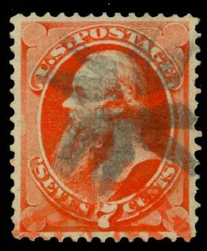 Costs of US Stamps Scott # 149 - 7c 1871 Stanton Without Grill. Daniel Kelleher Auctions, May 2014, Sale 652, Lot 284