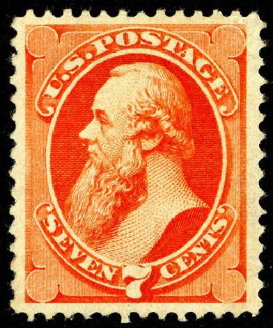 US Stamps Price Scott # 149: 1871 7c Stanton Without Grill. Matthew Bennett International, May 2008, Sale 327, Lot 153