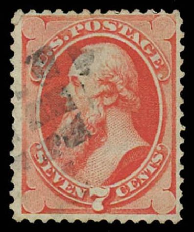 US Stamp Price Scott Cat. 149 - 7c 1871 Stanton Without Grill. Daniel Kelleher Auctions, Oct 2011, Sale 626, Lot 163