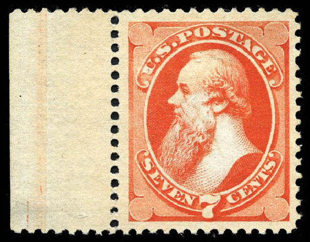Value of US Stamps Scott 149 - 1871 7c Stanton Without Grill. Matthew Bennett International, Feb 2012, Sale 340, Lot 266