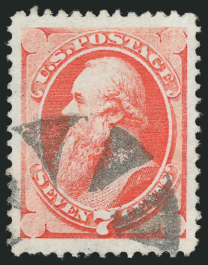 US Stamp Value Scott 149 - 1871 7c Stanton Without Grill. Robert Siegel Auction Galleries, Apr 2010, Sale 984, Lot 476