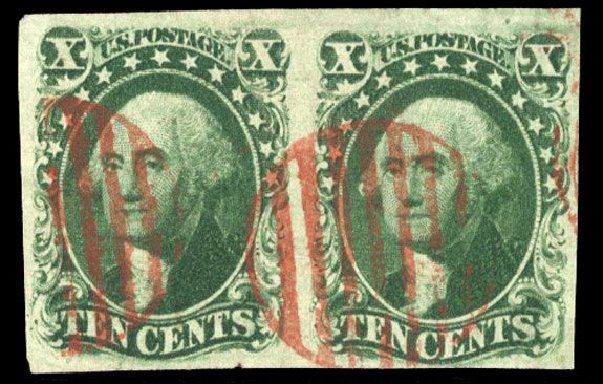 Prices of US Stamps Scott Cat. #15: 1855 10c Washington. Cherrystone Auctions, Mar 2008, Sale 200803, Lot 57