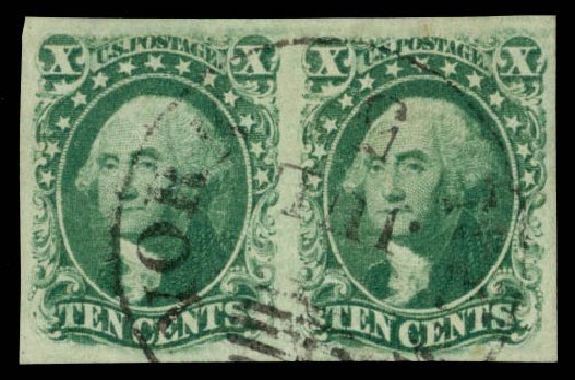 US Stamps Price Scott Catalogue 15 - 1855 10c Washington. Daniel Kelleher Auctions, Dec 2014, Sale 661, Lot 37