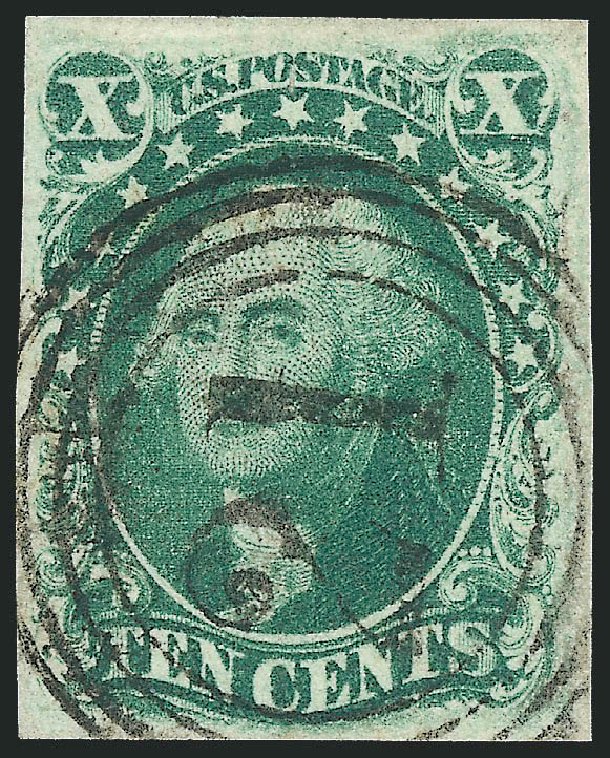 US Stamps Value Scott 15 - 1855 10c Washington. Robert Siegel Auction Galleries, Sep 2010, Sale 993, Lot 257