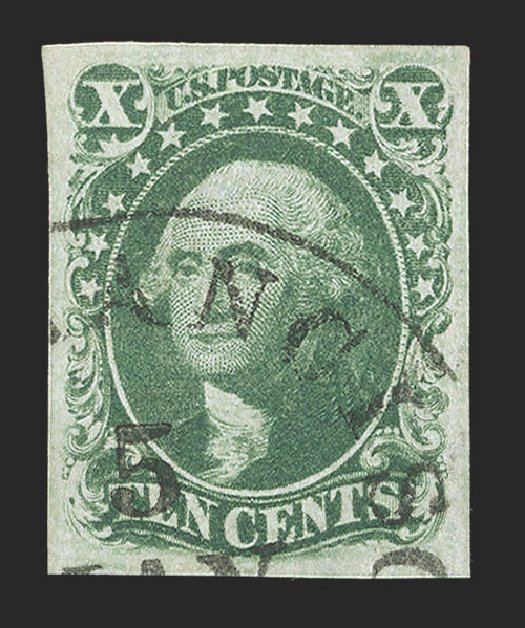 US Stamps Price Scott Catalog 15: 1855 10c Washington. Spink Shreves Galleries, Jul 2012, Sale 140, Lot 68