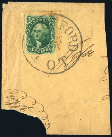 US Stamps Price Scott Catalog 15: 1855 10c Washington. Harmer-Schau Auction Galleries, Jul 2010, Sale 86, Lot 329