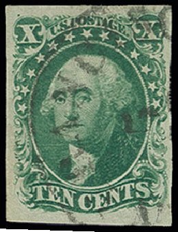 US Stamp Prices Scott Catalog 15 - 1855 10c Washington. H.R. Harmer, Jun 2013, Sale 3003, Lot 1049