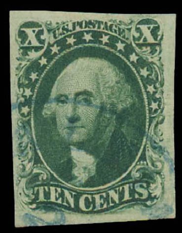Cost of US Stamp Scott # 15: 1855 10c Washington. Daniel Kelleher Auctions, Oct 2011, Sale 626, Lot 29