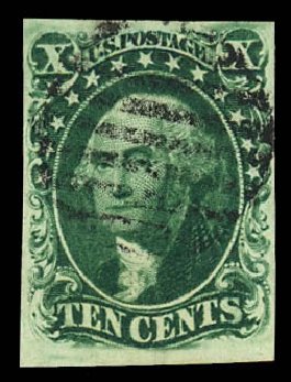Price of US Stamps Scott Catalog #15: 10c 1855 Washington. Daniel Kelleher Auctions, Dec 2012, Sale 633, Lot 369