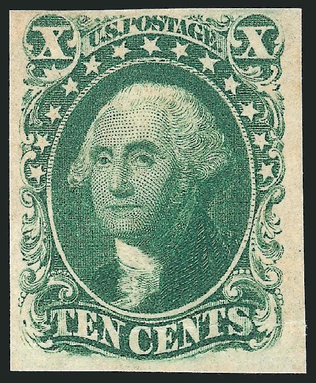 US Stamp Values Scott Catalogue #15 - 1855 10c Washington. Robert Siegel Auction Galleries, Dec 2012, Sale 1037, Lot 1439