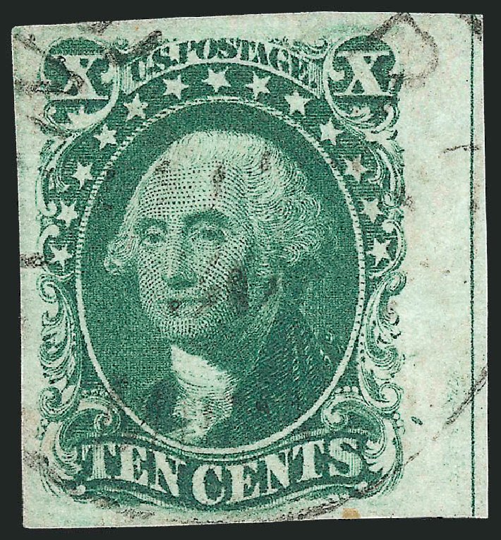 US Stamp Values Scott Catalogue #15: 1855 10c Washington. Robert Siegel Auction Galleries, Mar 2013, Sale 1040, Lot 1209