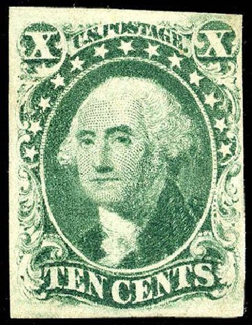 Value of US Stamps Scott Catalogue # 15: 10c 1855 Washington. Matthew Bennett International, Apr 2008, Sale 326, Lot 40