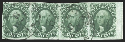 Cost of US Stamp Scott Cat. 15 - 10c 1855 Washington. Spink Shreves Galleries, Jul 2012, Sale 140, Lot 70