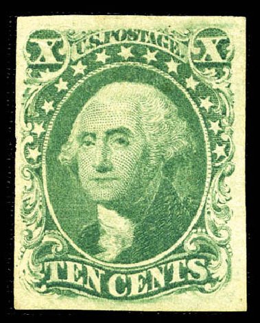 US Stamp Value Scott Catalog # 15 - 10c 1855 Washington. Matthew Bennett International, Feb 2012, Sale 340, Lot 91