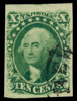 US Stamp Values Scott Cat. #15 - 10c 1855 Washington. Daniel Kelleher Auctions, Mar 2014, Sale 648, Lot 2011