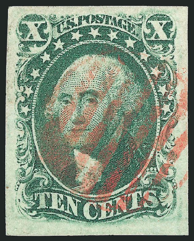 US Stamps Prices Scott #15 - 1855 10c Washington. Robert Siegel Auction Galleries, Oct 2012, Sale 1032, Lot 3051