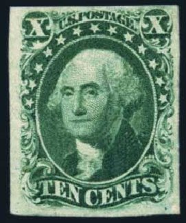 US Stamp Prices Scott Catalog #15 - 1855 10c Washington. Harmer-Schau Auction Galleries, Aug 2014, Sale 102, Lot 1654