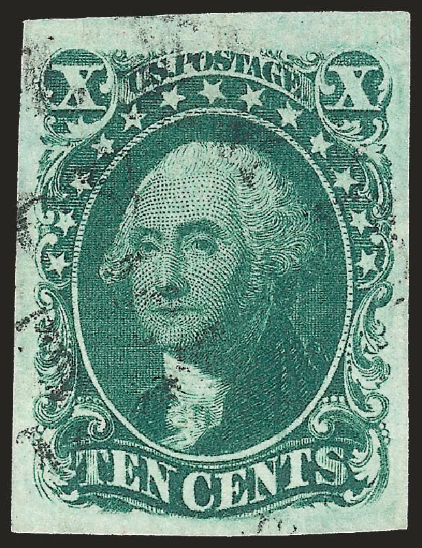 US Stamps Value Scott Cat. # 15: 10c 1855 Washington. Robert Siegel Auction Galleries, Dec 2009, Sale 982, Lot 5084
