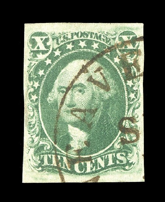 Value of US Stamps Scott Cat. #15: 1855 10c Washington. Spink Shreves Galleries, May 2014, Sale 148, Lot 34