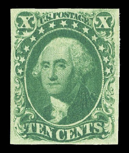 Values of US Stamps Scott Cat. #15 - 1855 10c Washington. Matthew Bennett International, Sep 2012, Sale 345, Lot 35