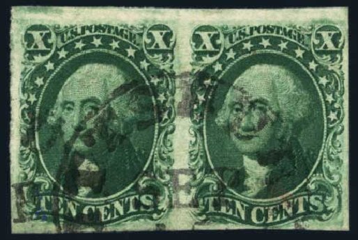 US Stamp Price Scott # 15: 1855 10c Washington. Harmer-Schau Auction Galleries, Aug 2014, Sale 102, Lot 1655