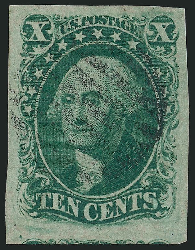 Values of US Stamps Scott Catalogue # 15 - 1855 10c Washington. Robert Siegel Auction Galleries, Apr 2014, Sale 1068, Lot 35