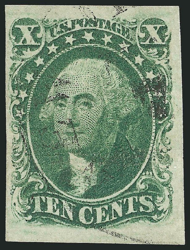 Value of US Stamp Scott 15 - 1855 10c Washington. Robert Siegel Auction Galleries, Oct 2008, Sale 963, Lot 252