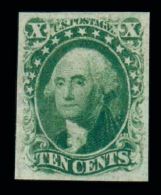 Value of US Stamp Scott Catalog # 15: 10c 1855 Washington. Matthew Bennett International, Oct 2007, Sale 320, Lot 373