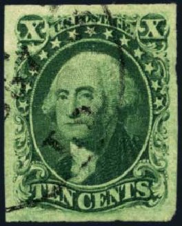 US Stamp Values Scott Cat. #15: 10c 1855 Washington. Harmer-Schau Auction Galleries, Jan 2013, Sale 96, Lot 413