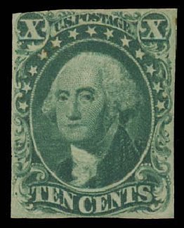 Value of US Stamps Scott Cat. # 15 - 1855 10c Washington. Daniel Kelleher Auctions, Aug 2012, Sale 631, Lot 683