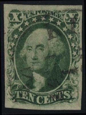 US Stamps Prices Scott # 15 - 1855 10c Washington. Cherrystone Auctions, Mar 2008, Sale 200803, Lot 56