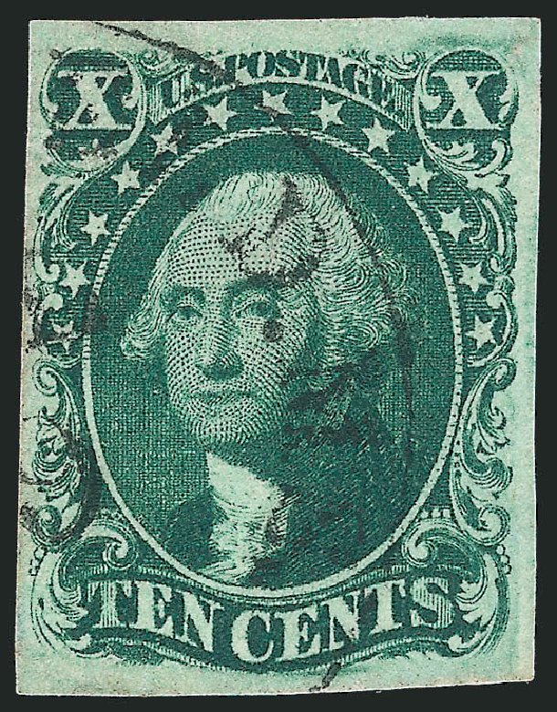Value of US Stamps Scott Catalog 15 - 1855 10c Washington. Robert Siegel Auction Galleries, Jun 2011, Sale 1011, Lot 406