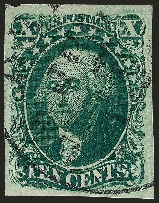 Value of US Stamps Scott #15 - 1855 10c Washington. Robert Siegel Auction Galleries, Oct 2008, Sale 963, Lot 246