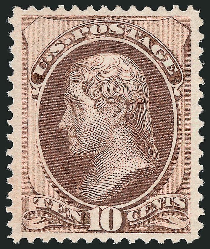 Prices of US Stamps Scott Cat. #150 - 10c 1870 Jefferson Without Grill. Robert Siegel Auction Galleries, Mar 2013, Sale 1040, Lot 1411