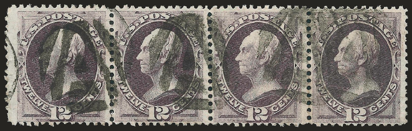 Values of US Stamps Scott Cat. # 151 - 1870 12c Clay Without Grill. Robert Siegel Auction Galleries, Jun 2010, Sale 992, Lot 2228