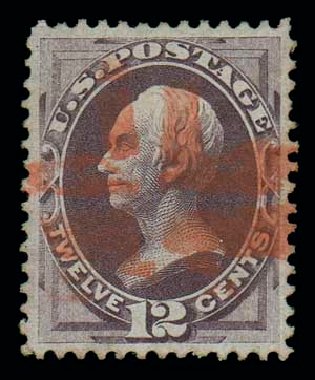 US Stamps Value Scott Catalog 151 - 12c 1870 Clay Without Grill. Matthew Bennett International, Dec 2007, Sale 323, Lot 360