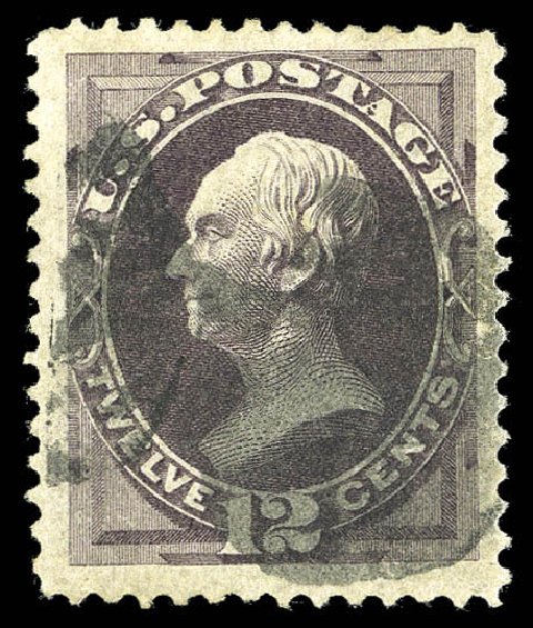 US Stamps Values Scott Cat. 151: 1870 12c Clay Without Grill. Matthew Bennett International, Sep 2012, Sale 346, Lot 721