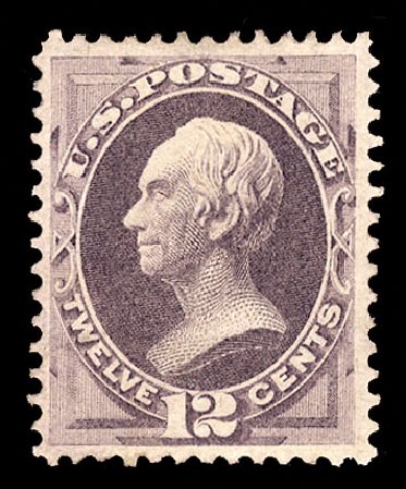 US Stamps Values Scott Cat. # 151: 12c 1870 Clay Without Grill. Cherrystone Auctions, Oct 2012, Sale 201210, Lot 94