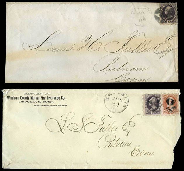 US Stamps Price Scott Cat. #151: 1870 12c Clay Without Grill. Harmer-Schau Auction Galleries, Jan 2014, Sale 100, Lot 475